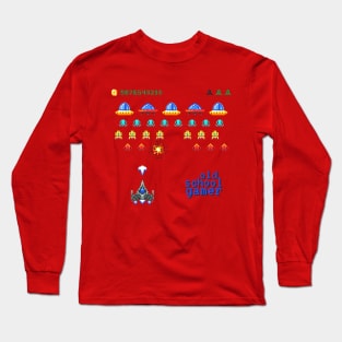 Retro Space Arcade Video Game Long Sleeve T-Shirt